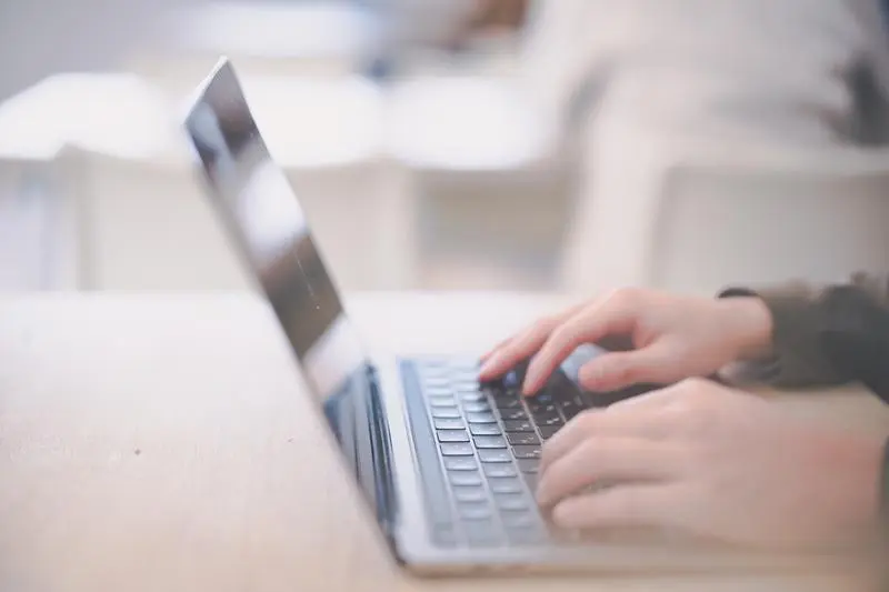 パソコンをする人