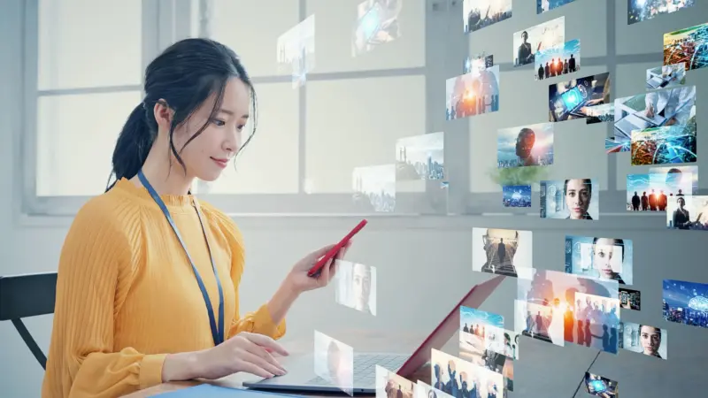 モーショングラフィックスをするデザイナーのイメージ